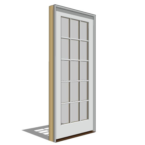Pella Reserve, Clad, Wood, Out-Swing Door, French-Single, Fixed Units