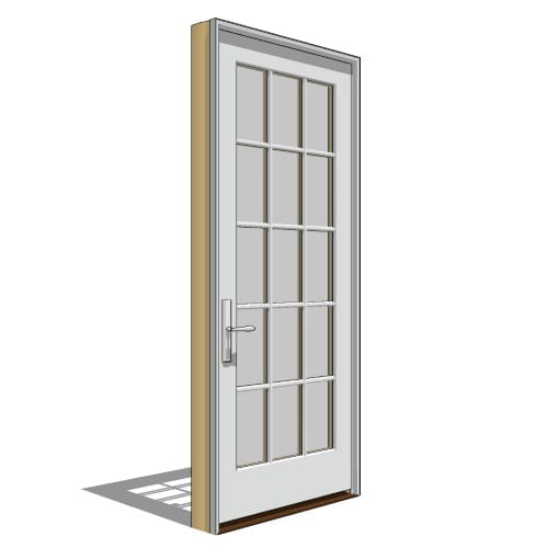 Pella Reserve, Clad, Wood, Out-Swing Door, French-Single, Left Hand Units