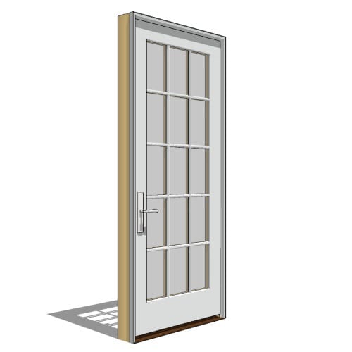 Pella Reserve, Clad, Wood, Out-Swing Door, French-Single, Right Hand Units