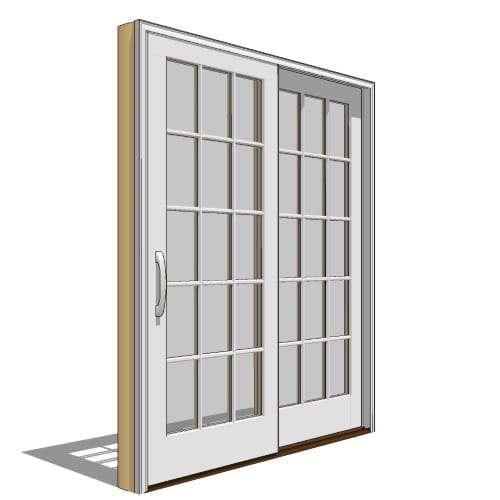 Pella Reserve, Clad, Wood, Sliding Door, 2 Panel