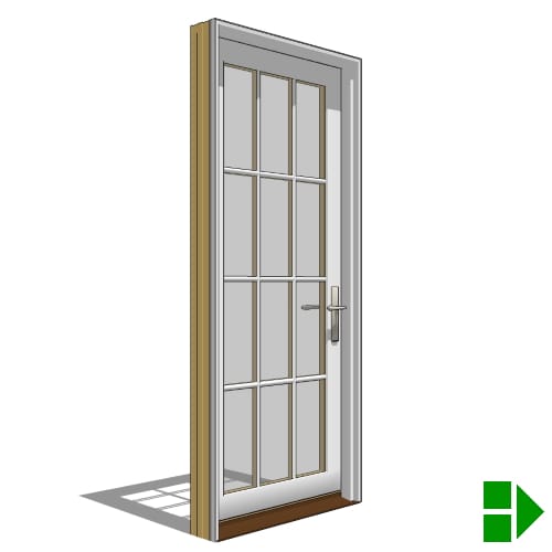 Lifestyle Dual-Pane Series In-Swing Door, Single, Vent Units