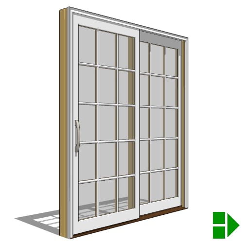 Lifestyle Dual-Pane Series Sliding Door, 2 Panel