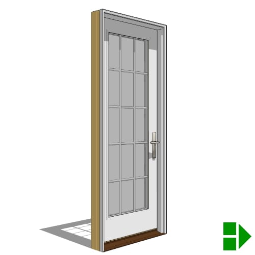 Lifestyle Triple-Pane Series In-Swing Door, Single, Vent Units