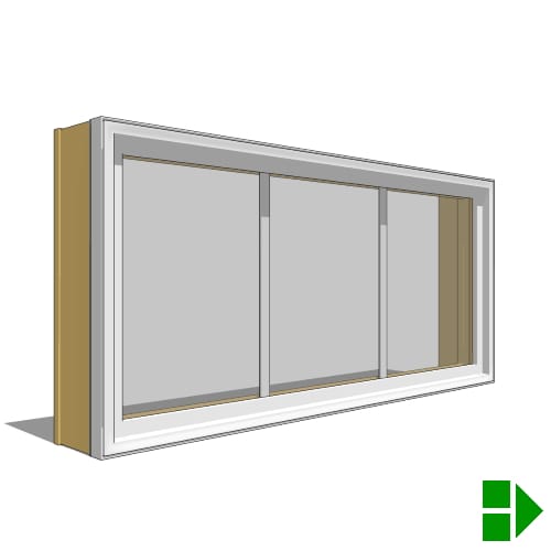 Lifestyle Triple-Pane Series Sliding Door, Single, Transom Units
