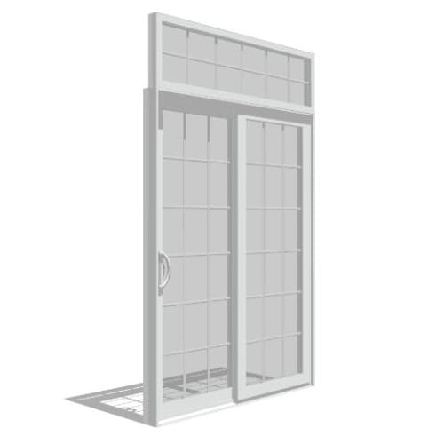 Impervia Series Sliding Patio Door, Fixed Vent with Transom