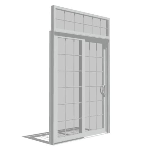 Impervia Series Sliding Patio Door, Vent Fixed with Transom