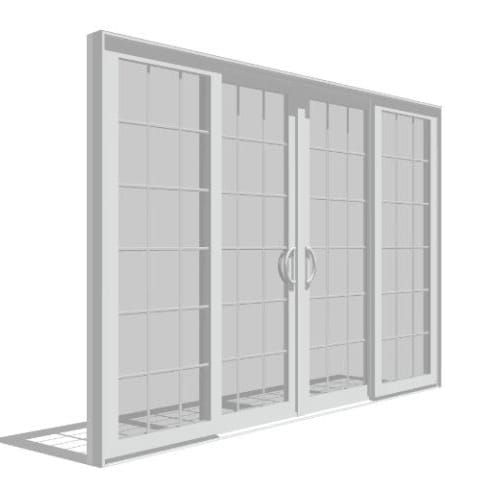 Impervia Series Sliding Patio Door, Fixed Vent Vent Fixed