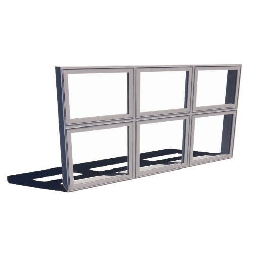 Impervia Series, Awning Window, Vent Unit, Multi-Wide (2-4) with Transom