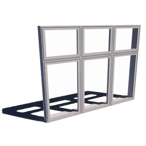 Impervia Series, Casement Window, Vent Unit, Multi-Wide (2-4) with Transom