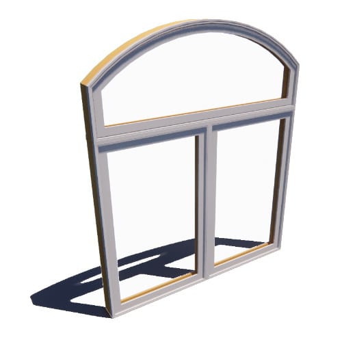 Reserve Series Traditional, Casement Window, Vent Unit, Multi-Wide (2) with Archtop Transom