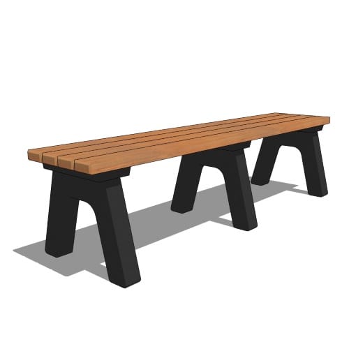 DOGIPARK® 6' Flat Poly Bench ( 7712-BC )