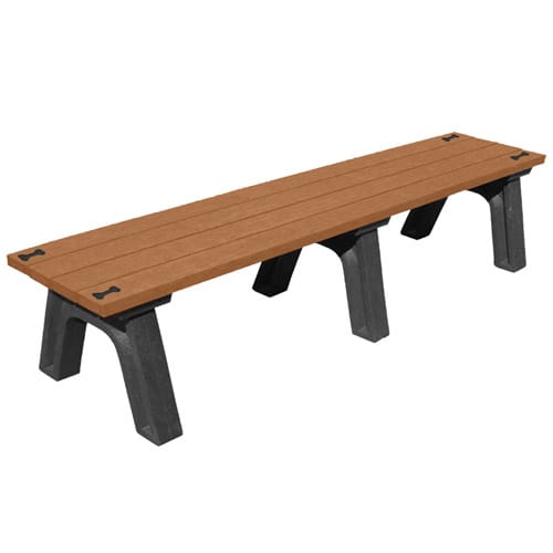 DOGIPARK® 6' Flat Poly Bench ( 7712-BC-BONES )