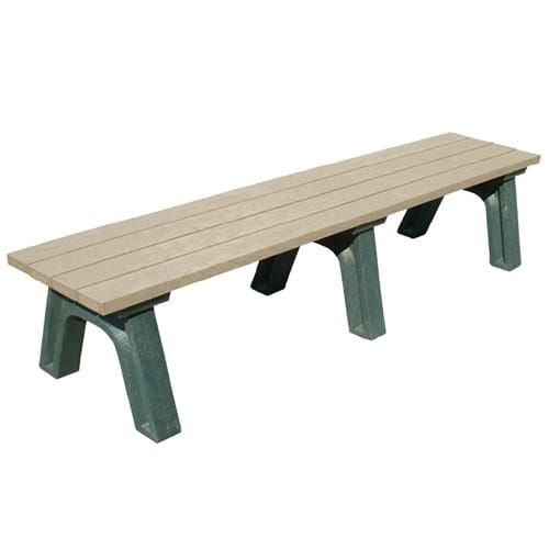 DOGIPARK® 6' Flat Poly Bench ( 7712-GS )