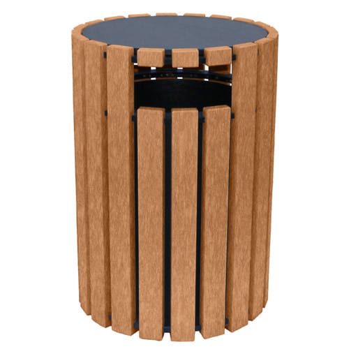 DOGIPARK® 33 Gallon Poly Trash Receptacle with Lid ( 7722-BC )