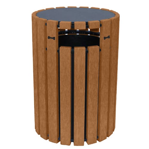 DOGIPARK® 33 Gallon Poly Trash Receptacle with Lid ( 7722-BC-BONES )