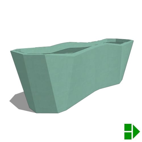 Geometric Planter: Prism Rectangle (PR722224)