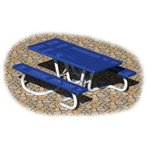 WXT Series: Universal Access Table w/ D-Type Thermo-plastic Coated Expanded Steel Top & Seats ( AI-1672 )