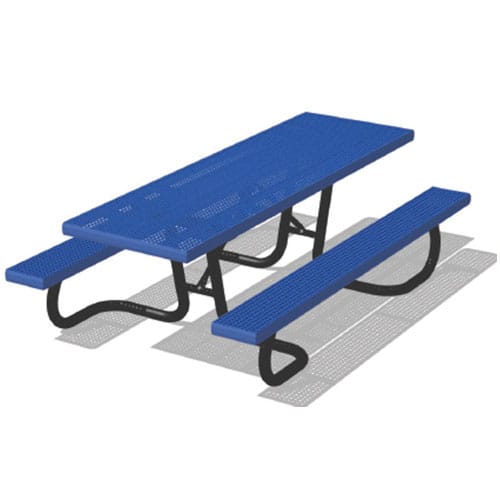 WXT Series: Universal Access Table w/ H-Type Thermo-plastic Coated Perforated Steel Top & Seats ( AI-1633 )