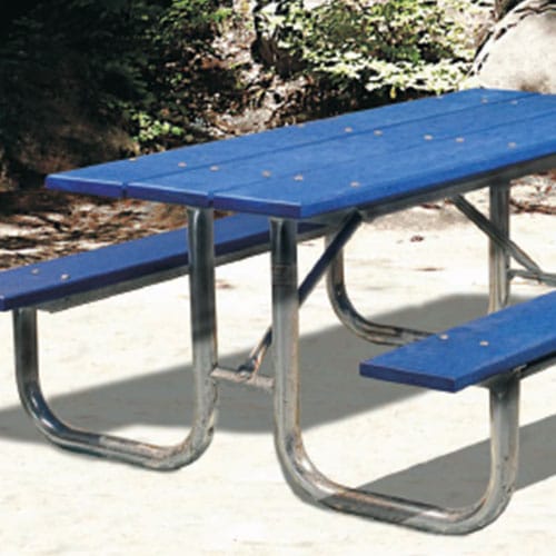 XT Series: Extra Heavy Duty Portable Rectangular Tables w/ 100% Recycled Plastic Top & Seats ( AI-1475 )