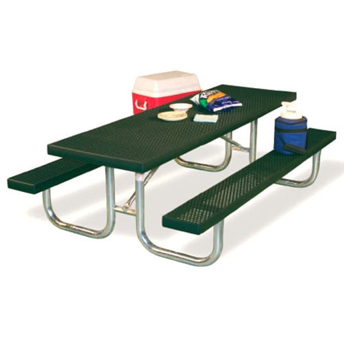 XT Series: Extra Heavy Duty Portable Rectangular Tables w/ V-Type Thermo-plastic Coated Expanded Steel Top & Seats ( AI-1479 )