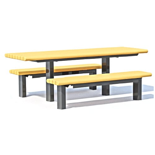 APT Series - Wheelchair Accessible: Table Extended Both Ends w/ 3" x 4" Recycled Plastic Top & Seat Timbers ( AI-2084 )