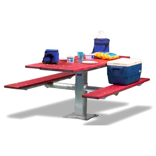 PT Series: Pedestal Rectangular Table w/ Rectangular Plastic Plank ( AI-1714 )
