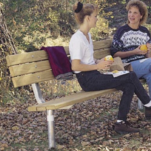 SCXB Series: Embedded Mount Bench w/ Lumber Back & Seat 