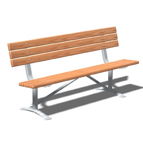 PCXB Series: Portable or Surface Mount Bench w/ Lumber Back & Seat