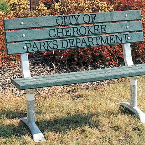 PCXB Series: Portable or Surface Mount Bench w/ Recycled Plastic Back & Seat 