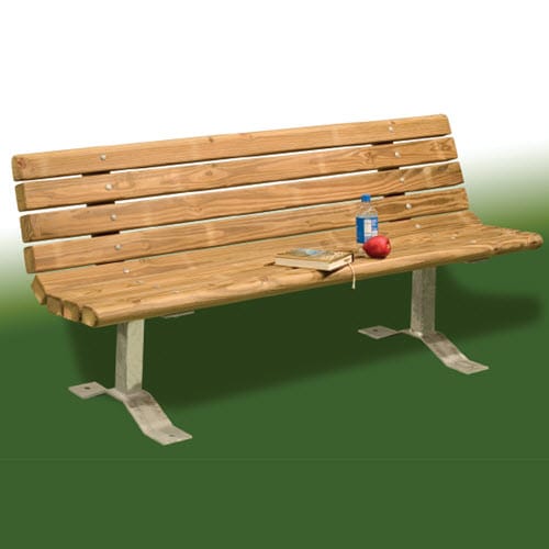 PWRB Series: Portable or Surface Mount Contour Bench w/ Lumber Timbers 