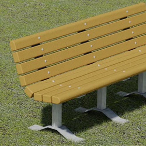 PWRB Series: Portable or Surface Mount Contour Bench w/ Recycled Plastic Timbers 