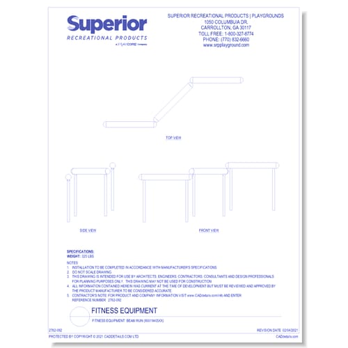 Fitness Equipment: Beam Run (60019405XX)