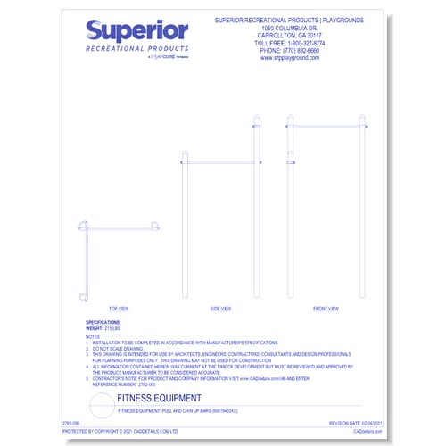 Fitness Equipment: Pull and Chin Up Bars (60019403XX)
