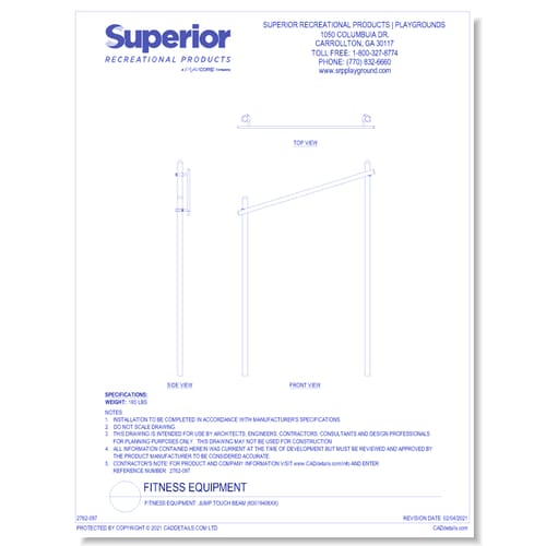 Fitness Equipment: Jump Touch Beam (60019406XX)