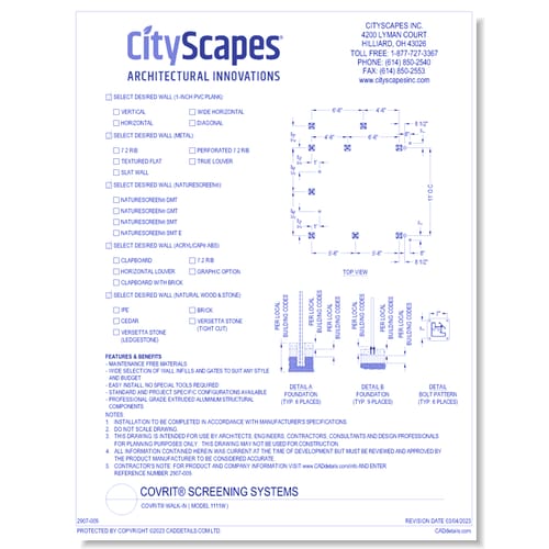 Covrit® Screening Systems: 1111W Single Covrit® Enclosure with Walk-In - CityScapes, Inc.