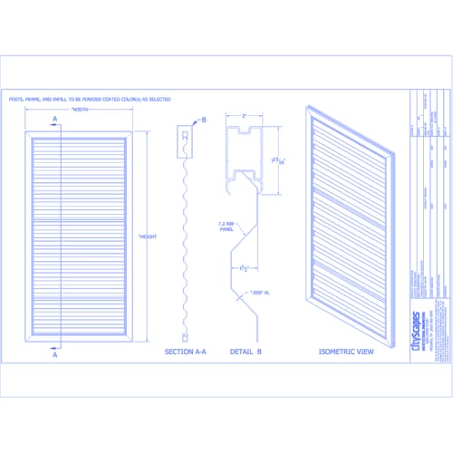 ToughGate™ 7.2 Rib Metal Slat Infill