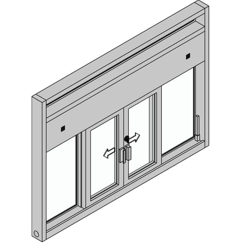 Bi-Parting Automatic Sliding Transaction Window (BP-7252E)