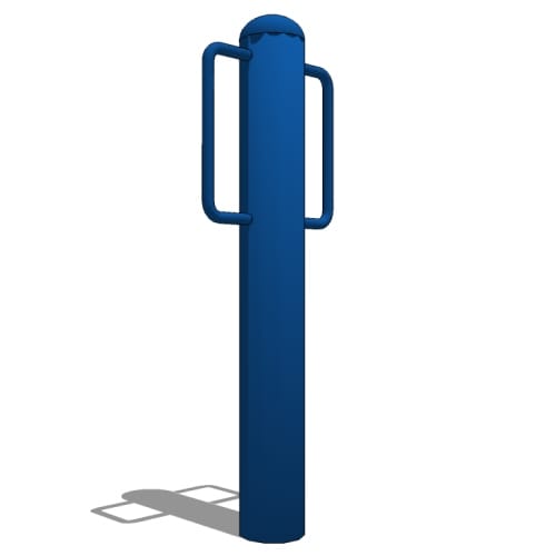 Bollard Bike Rack: 2 Bike, Surface or In Ground Mount