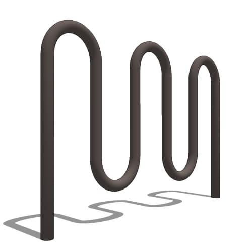 Heavy Duty Winder Bike Rack: 7 Bike, Surface or In Ground Mount