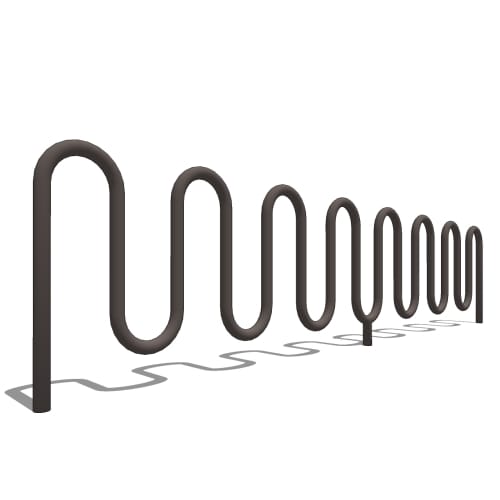 Heavy Duty Winder Bike Rack: 17 Bike, Surface or In Ground Mount