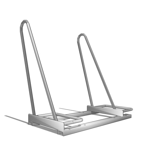 Shark Bike Rack: 2 Bike, Single Sided (Park One Side)