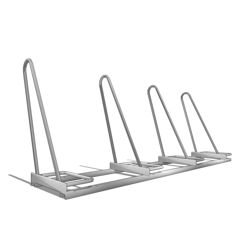 Shark Bike Rack: 4 Bike, Single Sided (Park One Side)