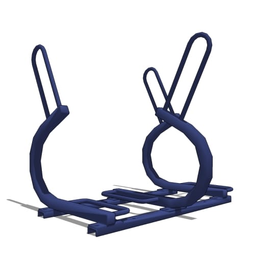 Sentry Bike Rack: 3 Bike, Double Sided (Park Both Sides)