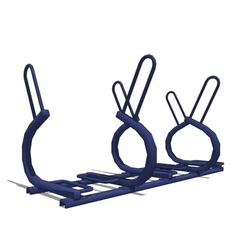 Sentry Bike Rack: 5 Bike, Double Sided (Park Both Sides)