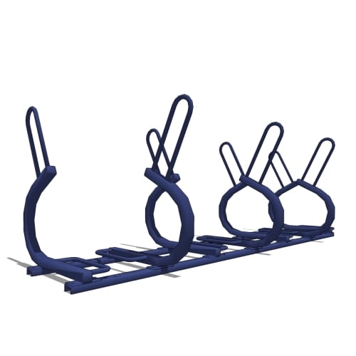 Sentry Bike Rack: 7 Bike, Double Sided (Park Both Sides)