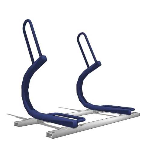 Sentry Bike Rack: 2 Bike, Single Side (Park One Side)