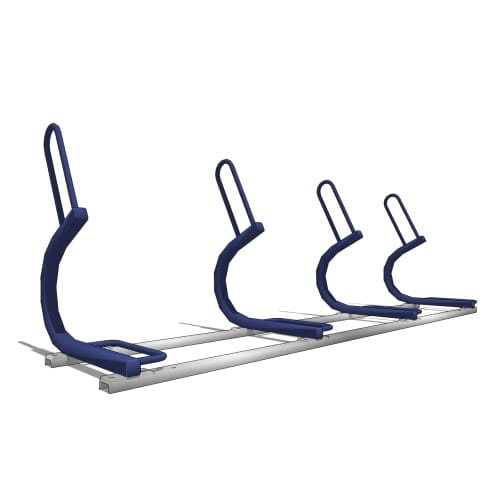 Sentry Bike Rack: 4 Bike, Single Side (Park One Side)