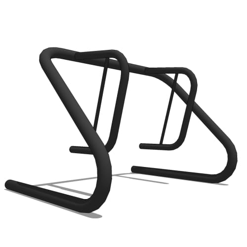 Spartan Bike Rack: 2 to 4 Bikes, Park One Side, Surface, Freestanding or In Ground Mount