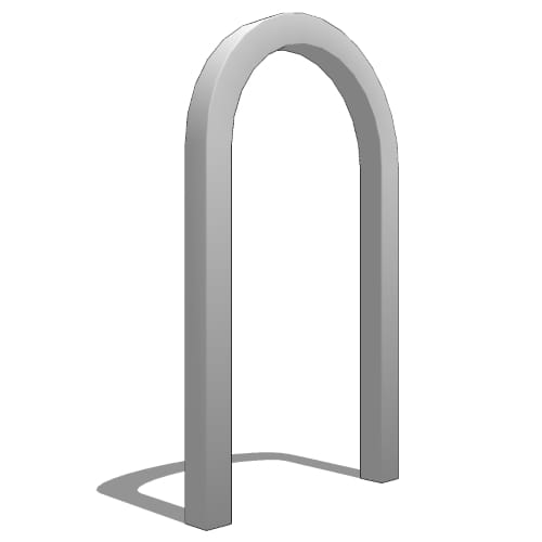 ‘U‘ Bike Rack: 2 Bike, Surface or In Ground Mount