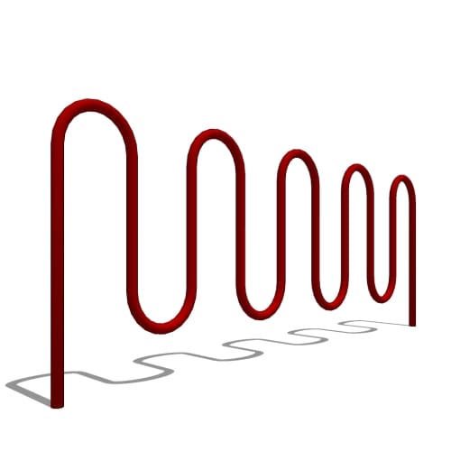 Winder-Plus Bike Rack: 11 Bike, Surface or In Ground Mount
